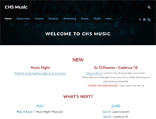 Tablet Screenshot of chsmusic.ca
